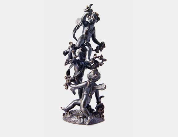 Francesco Bertos, ” Allegorie delle Stagioni, La primavera” , bronzo 26 x11 cm.