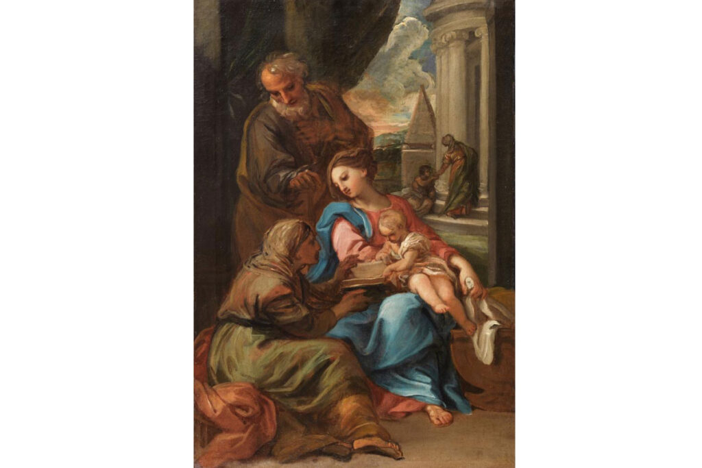 Niccolò Berrettoni (Macerata 1637 – Roma 1682), ” Modello per la pala in Santa Maria in Montesanto”  (1680). Olio su tela, cm 67 x 85.