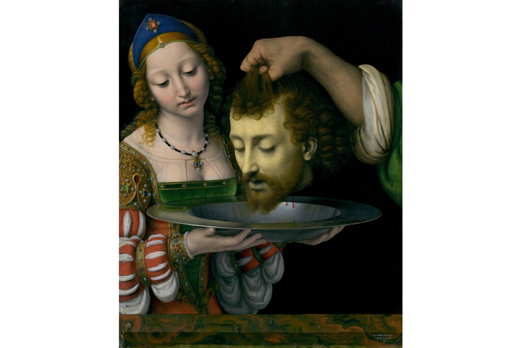 Andrea Solari (Milano 1460 - 1524), ” Salomè con la testa del Battista”