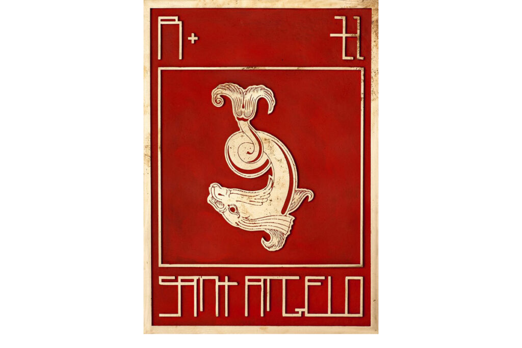 Edoardo Servadio, R.XI SANT’ANGELO, 2020, Bronzo patinato e dipinto, 37,5 x 27,5 cm