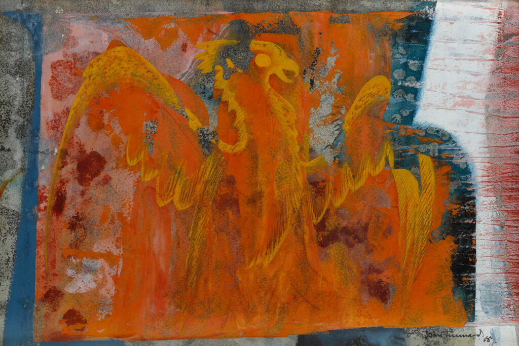 Karen Taylor Fine Art - John Tunnard, A.R.A., 1900 - 1971, Phoenix, 1955, 200 × 290 mm.