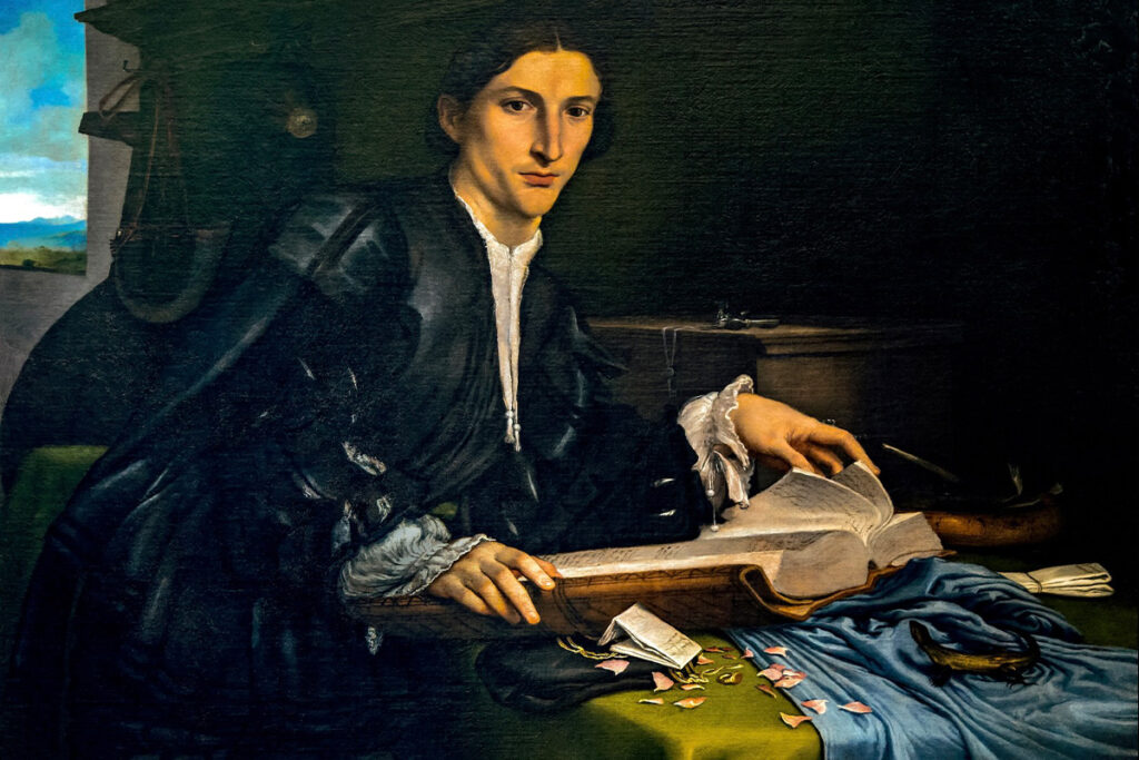 Lorenzo Lotto, “Ritratto di giovane malinconico”. Venezia, Gallerie dell’Accademia.
