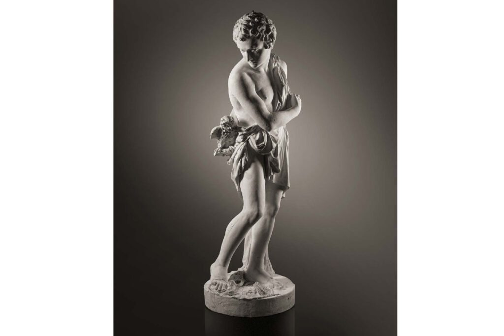 Pompeo Marchesi, ” Genio della caccia” , gesso, Milano, Galleria d’Arte Moderna. © Riccardo Bianchi-Framstudio