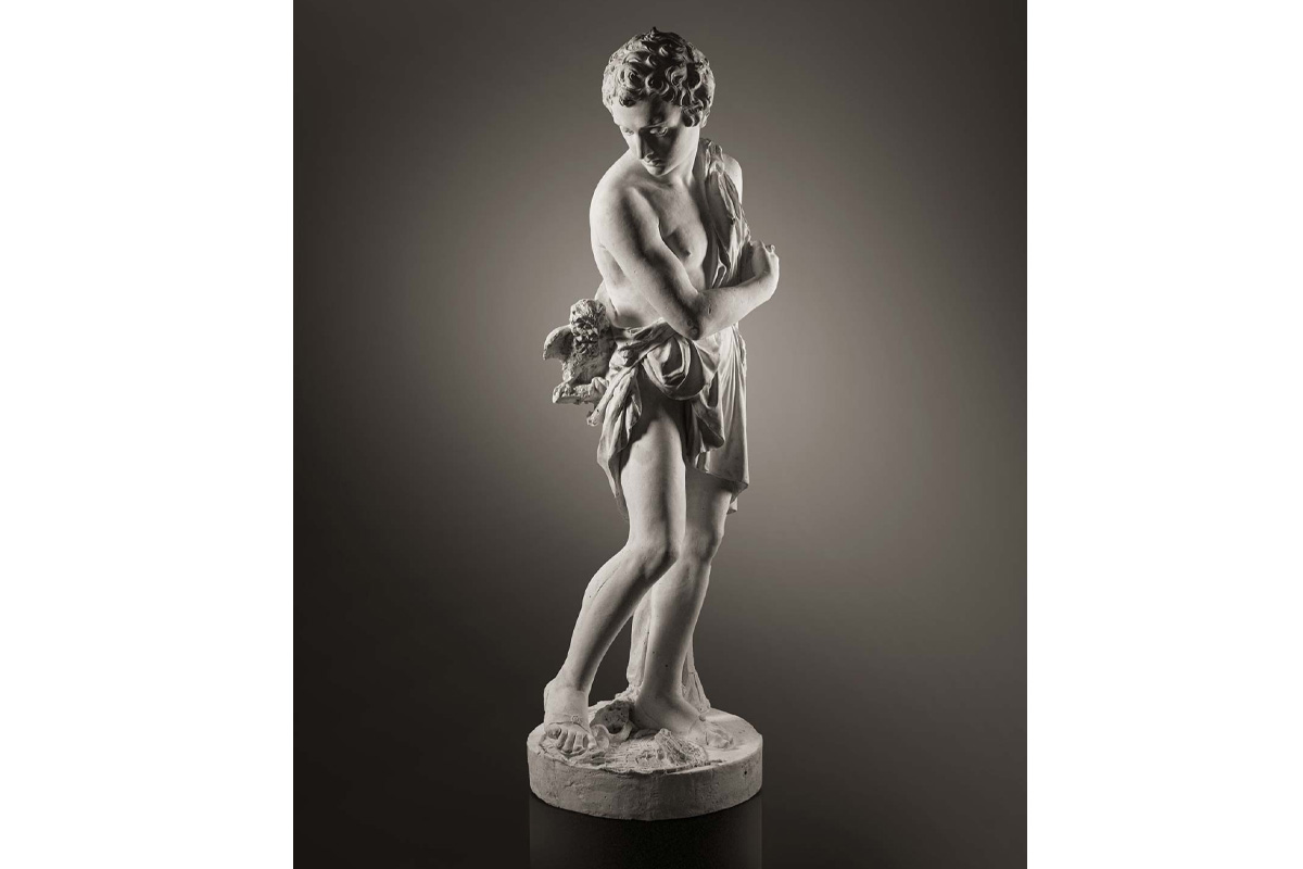 Pompeo Marchesi, ” Genio della caccia” , gesso, Milano, Galleria d’Arte Moderna. © Riccardo Bianchi-Framstudio