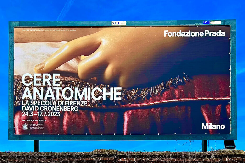 Il poster della mostra alla Fondazione Prada.